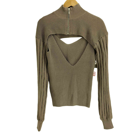 Lilose レイヤード ハーフジップ ニット レディース ONE SIZE
