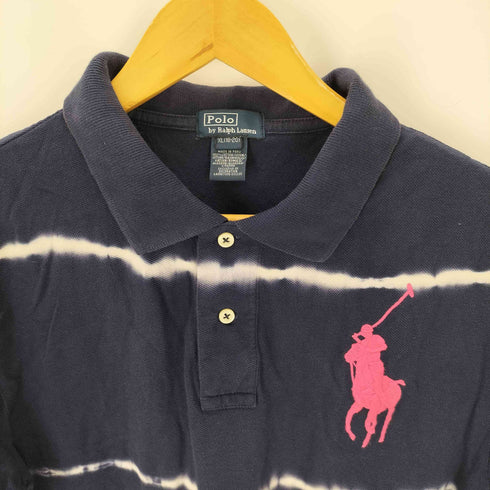 ポロバイラルフローレン Polo by RALPH LAUREN タイダイ ビッグポニー刺繍 ポロシャツ レディース import:XL