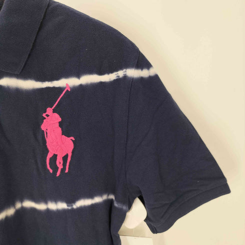 ポロバイラルフローレン Polo by RALPH LAUREN タイダイ ビッグポニー刺繍 ポロシャツ レディース import:XL