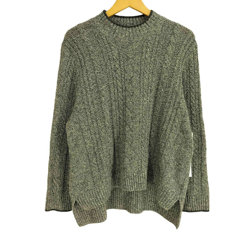 レリアン Leilian White Label カシミヤ100% モックネック ケーブルニット レディース