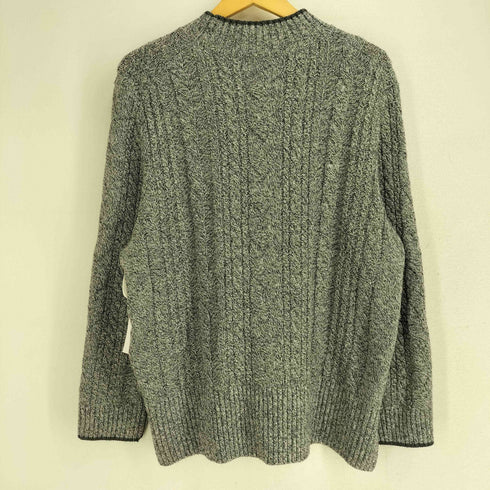 レリアン Leilian White Label カシミヤ100% モックネック ケーブルニット レディース
