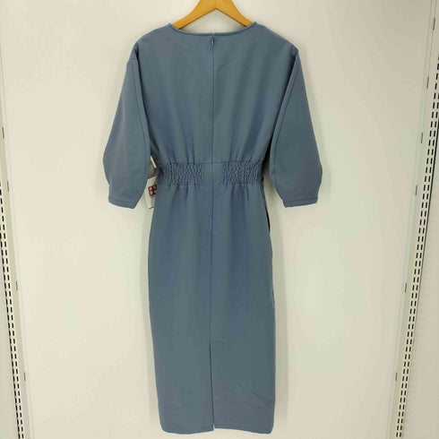 ユアーズ urs オフィスキーネック タックウエスト ワンピース レディース JPN:S