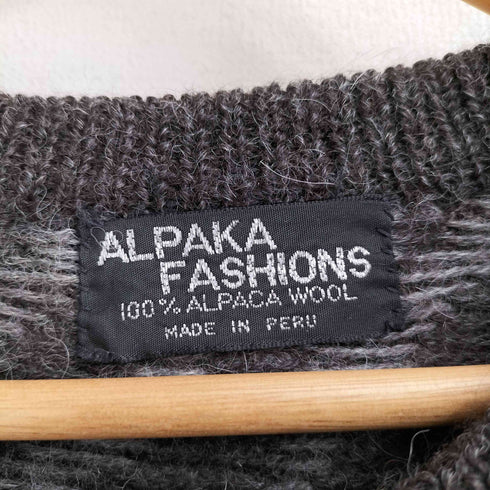 ARPAKA FASHIONS ペルー製 アルパカウール100% ゼブラ柄 ニット レディース
