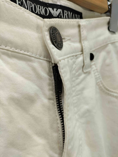 ジョルジオアルマーニ Giorgio Armani イタリア製 Sean Basic Fit ベーシック フィット バック エンブレム ロゴ プレート 5ポケット チノ デニム パンツ メンズ 28
