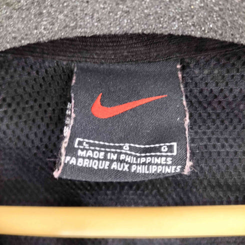 ナイキ NIKE 00S パイピング スウッシュ刺繍 ナイロンジャケット メンズ JPN:L