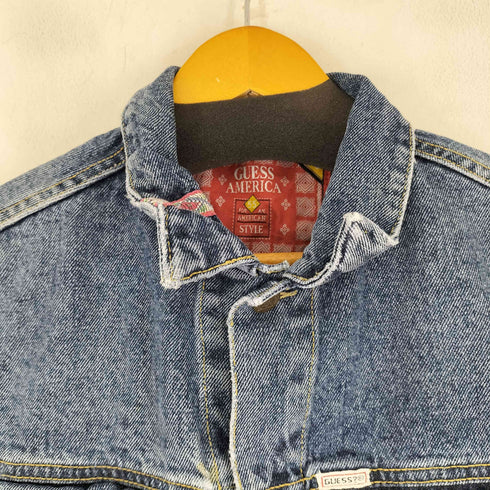 ゲス GUESS 00S MADE IN USA クロップド デニムジャケット レディース