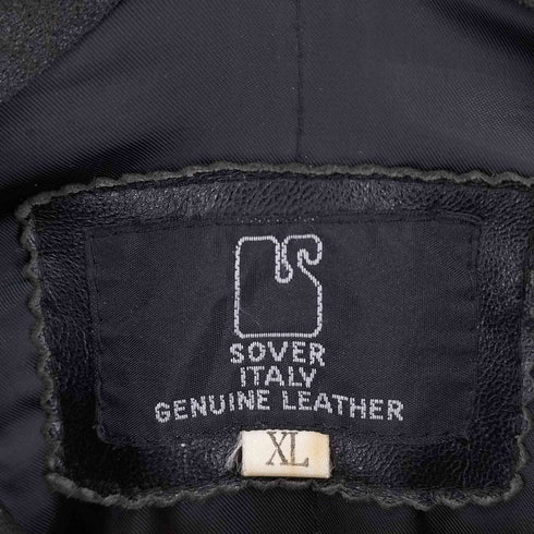 SOVER ITALY GENUINE LEATHER レザージャケット メンズ XL