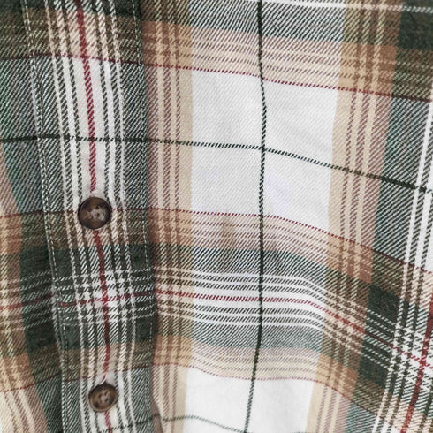 エディーバウアー Eddie Bauer 00S 白タグ L/S チェックシャツ フラップポケット メンズ JPN:XL