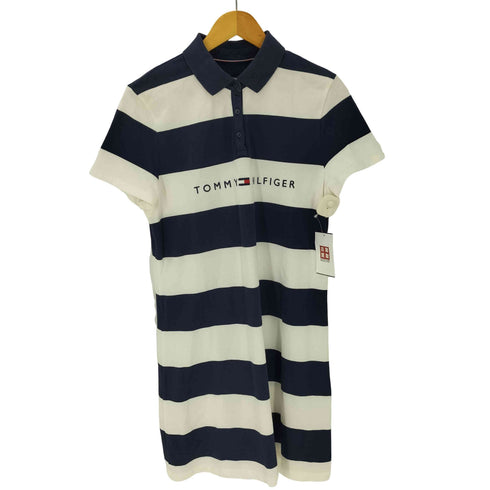 トミーヒルフィガー TOMMY HILFIGER 刺繍ロゴ ポロ ワンピース レディース M