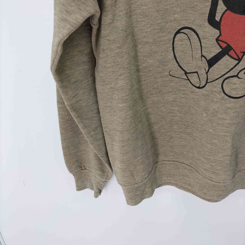 80s USA製 キャラクタープリント ラグランスリーブスウェット 白足 メンズ JPN:XL