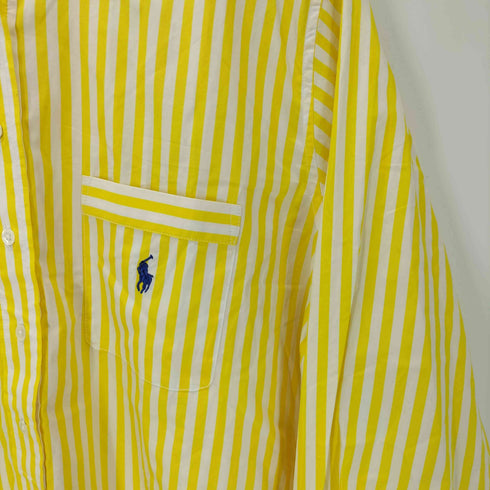 ポロバイラルフローレン Polo by RALPH LAUREN ポニー刺繍 ストライプ プルオーバー シャツワンピース レディース