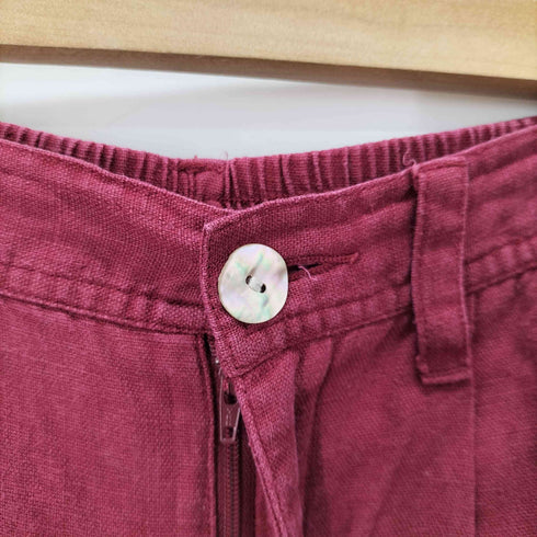 エディーバウアー Eddie Bauer 白タグ リネン 2タックショーツ レディース 6