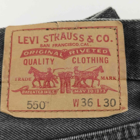 リーバイス Levis 00S RELAXED FIT 550ブラックデニムパンツ メンズ 36/30