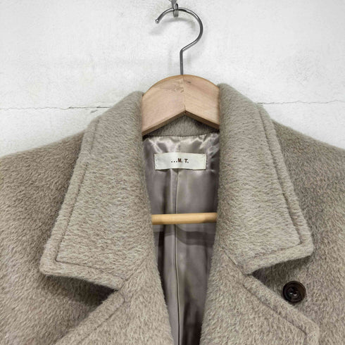 ...m.t. カシミヤ混 シャギー チェスターコート レディース 9