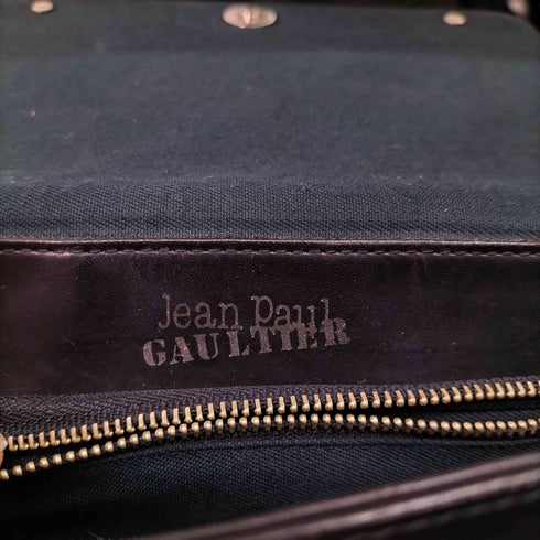 ジャンポールゴルチエ Jean Paul GAULTIER メタルプレートロゴ レザーショルダーバッグ メンズ
