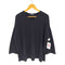 ブレンハイム BLENHEIM カシミヤ混 アシンメトリーヘム Vネック ニット セーター レディース JPN:M