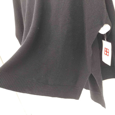 ブレンハイム BLENHEIM カシミヤ混 アシンメトリーヘム Vネック ニット セーター レディース JPN:M