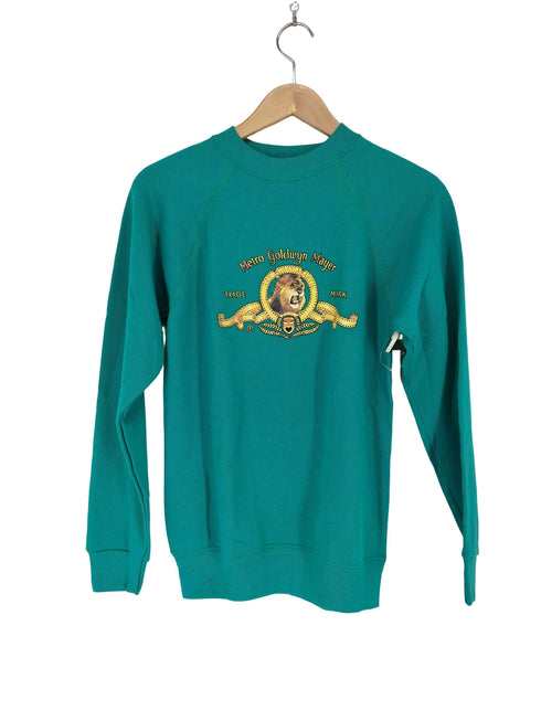 ヘインズ Hanes 80s USA製 フロントプリントラグランスウェット メンズ S