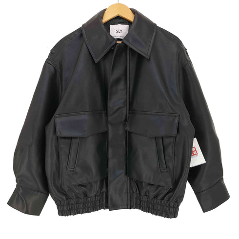 スライ SLY 24aw LEATHER FLIGHT ジャケット レディース JPN:2