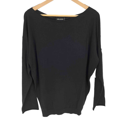 ザディグエヴォルテール ZADIG&VOLTAIRE シルク カシミヤ ボートネック ニット セーター レディース import:XS
