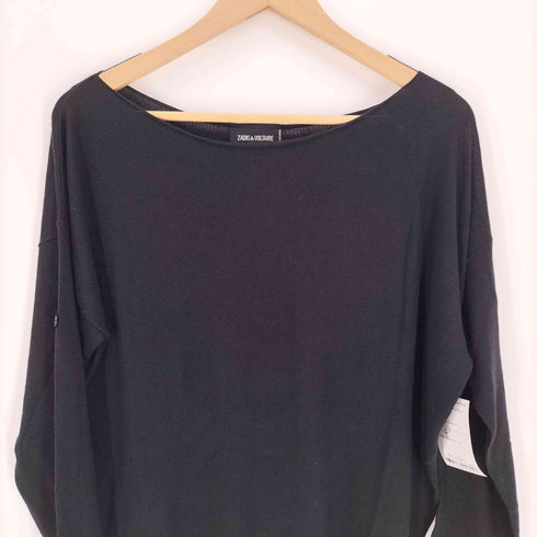 ザディグエヴォルテール ZADIG&VOLTAIRE シルク カシミヤ ボートネック ニット セーター レディース import:XS