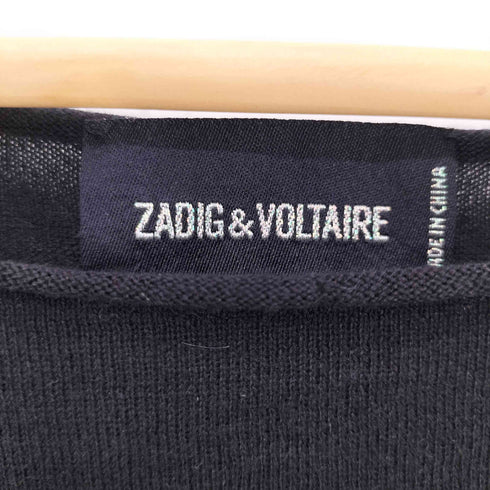 ザディグエヴォルテール ZADIG&VOLTAIRE シルク カシミヤ ボートネック ニット セーター レディース import:XS