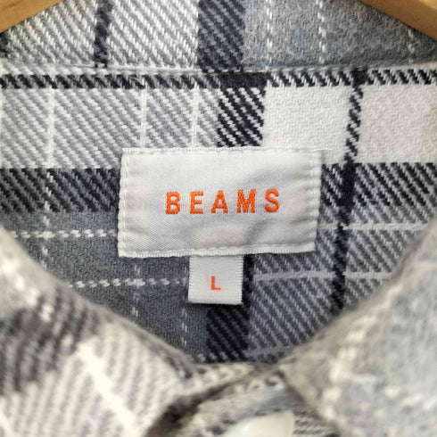 ビームス BEAMS ツイル チェック ワークシャツ メンズ JPN:L