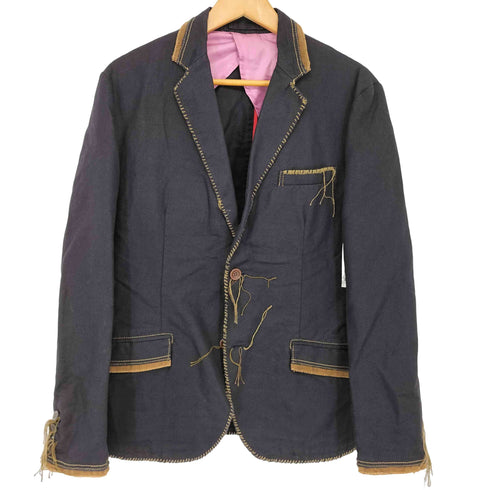 ニーキューイチニーキューゴーオム 291295=HOMME ステッチデザイン リネンコットン テーラードジャケット メンズ JPN:2