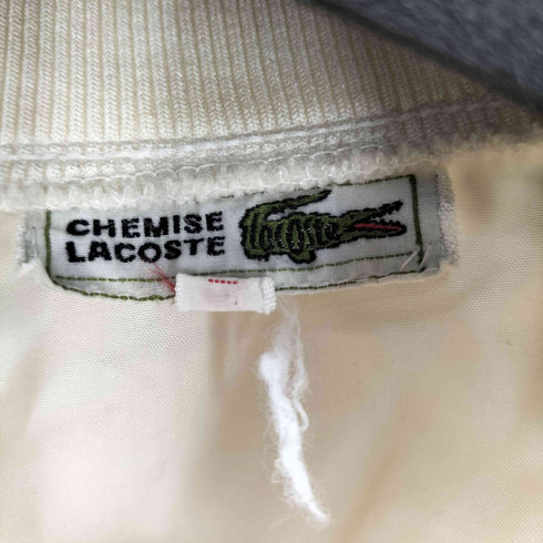 シュミーズラコステ CHEMISE LACOSTE 日本製 ロゴ ワッペン リブ切替 Vネック プルオーバー メンズ