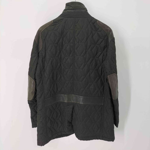 エトロ ETRO ニット前立て(取り外し可)羊革パーツ 裏地ペイズリー柄 キルティングジャケット メンズ import:XL