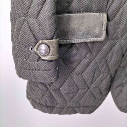 エトロ ETRO ニット前立て(取り外し可)羊革パーツ 裏地ペイズリー柄 キルティングジャケット メンズ import:XL