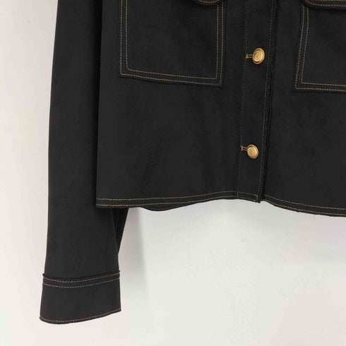 ザラ ZARA コントラストトップステッチ入りジャケット レディース import:S