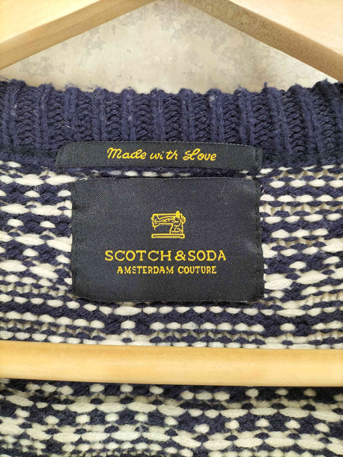 スコッチアンドソーダ SCOTCH&SODA 総柄クルーネックニット メンズ L