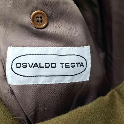 OSVALDO TESTA イタリア製 FRATELLI TALLIA 裏地総柄 2B カシミヤ テーラード ジャケット メンズ EUR:52