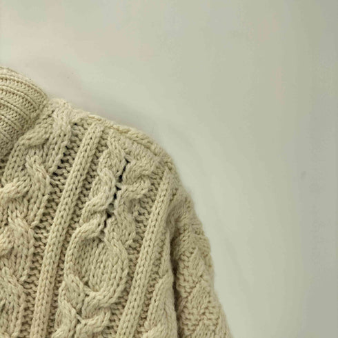 CALLAN country collection アイルランド製 MERINO WOOL メリノウール フィッシャーマン ニット アラン ニット メンズ import:L