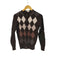 ジョンスメドレー JOHN SMEDLEY イングランド製 アーガイルニットカーディガン レディース JPN:S