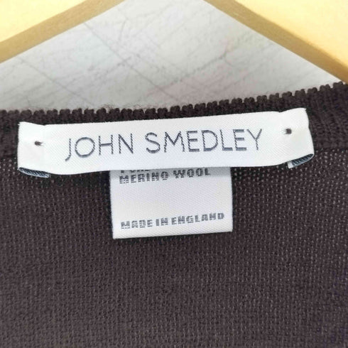 ジョンスメドレー JOHN SMEDLEY イングランド製 アーガイルニットカーディガン レディース JPN:S