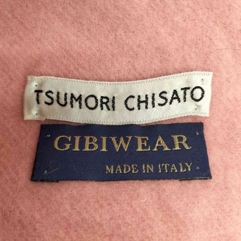 ツモリチサト TSUMORI CHISATO イタリア製 GIBIWEAR ねこ 刺繍 フリンジ マフラー レディース