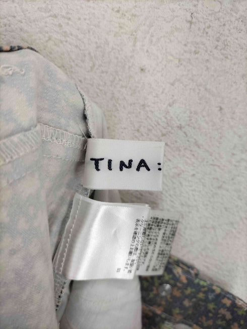 ティーナジョジュン TINA:JOJUN フラワープリント セミフレアパンツ レディース JPN:M