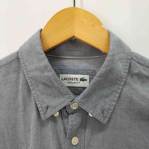 ラコステ LACOSTE REGULAR FIT ロゴ刺繍 ボタンダウンシャツ メンズ import:M
