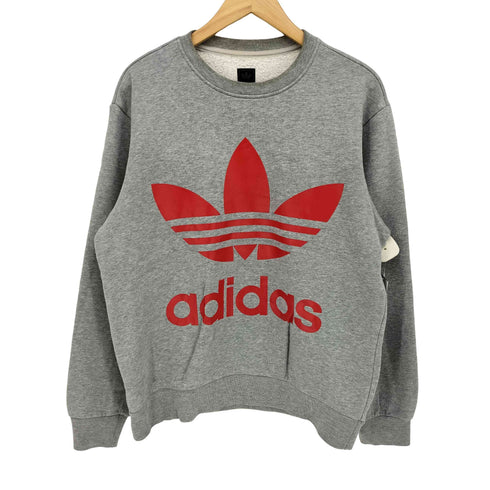 アディダス adidas 00S トレフォイル ロゴ 両面プリント クルーネック スウェット メンズ O