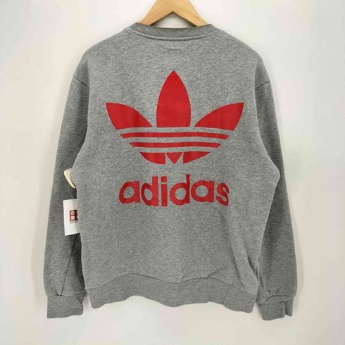 アディダス adidas 00S トレフォイル ロゴ 両面プリント クルーネック スウェット メンズ O