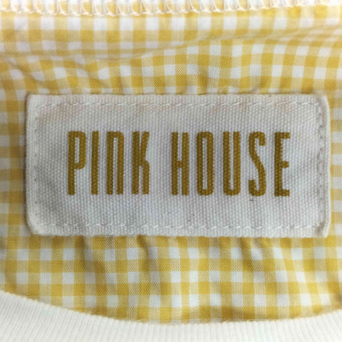 ピンクハウス PINK HOUSE ロゴプリント パッチワーク クルーネックTシャツ レディース JPN:L