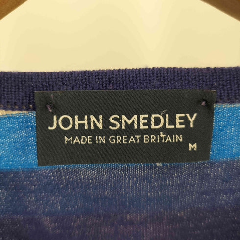 ジョンスメドレー JOHN SMEDLEY メリノウール ボーダー柄 カーディガン レディース JPN:M
