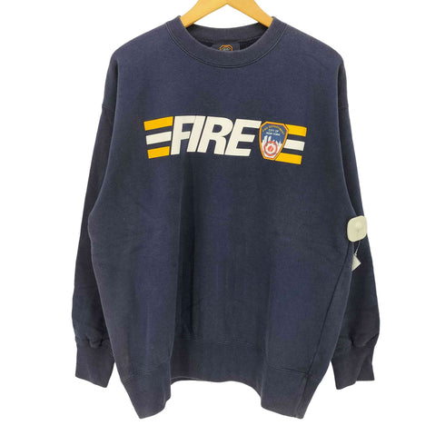 FIRE ZONE 両面 プリント ヘヴィオンス クルーネック スウェット KEEP BACK 200 FT. メンズ import:L
