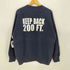 FIRE ZONE 両面 プリント ヘヴィオンス クルーネック スウェット KEEP BACK 200 FT. メンズ import:L
