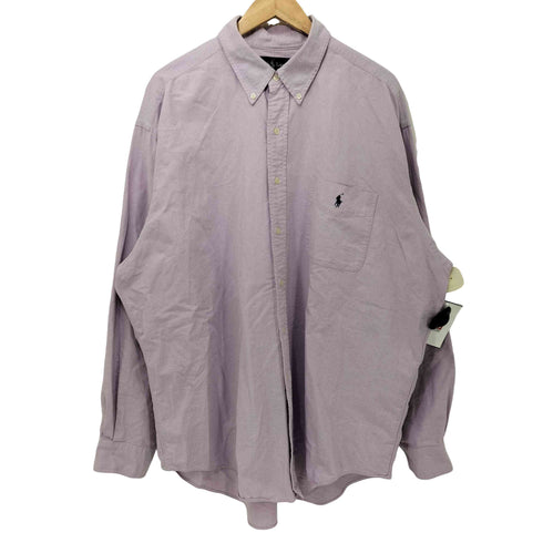 ラルフローレン RALPH LAUREN 90S ポニー刺繍 コットン ボタンダウン BIG SHIRT メンズ import:XL