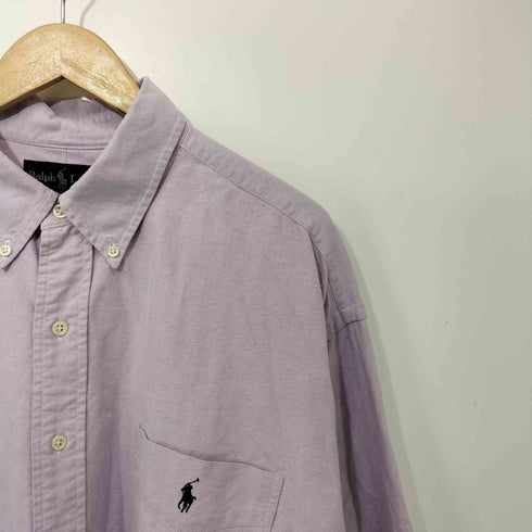 ラルフローレン RALPH LAUREN 90S ポニー刺繍 コットン ボタンダウン BIG SHIRT メンズ import:XL