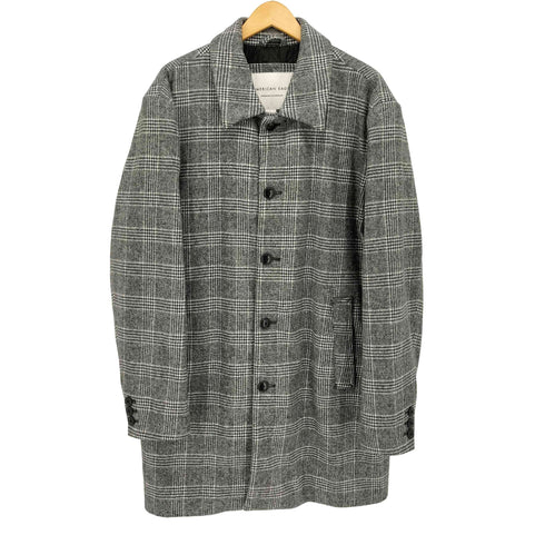 アメリカンイーグル AMERICAN EAGLE 裏地キルティング グレンチェック ステンカラーコート メンズ import:L