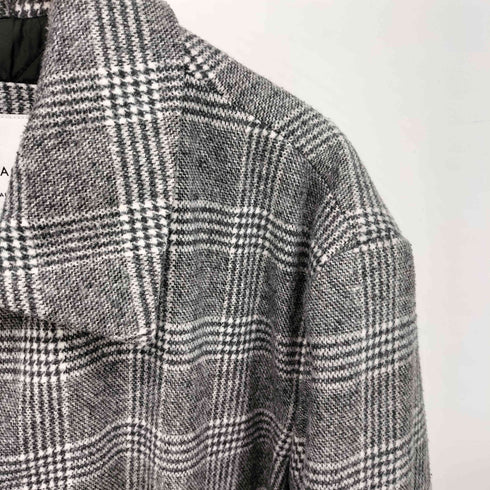 アメリカンイーグル AMERICAN EAGLE 裏地キルティング グレンチェック ステンカラーコート メンズ import:L